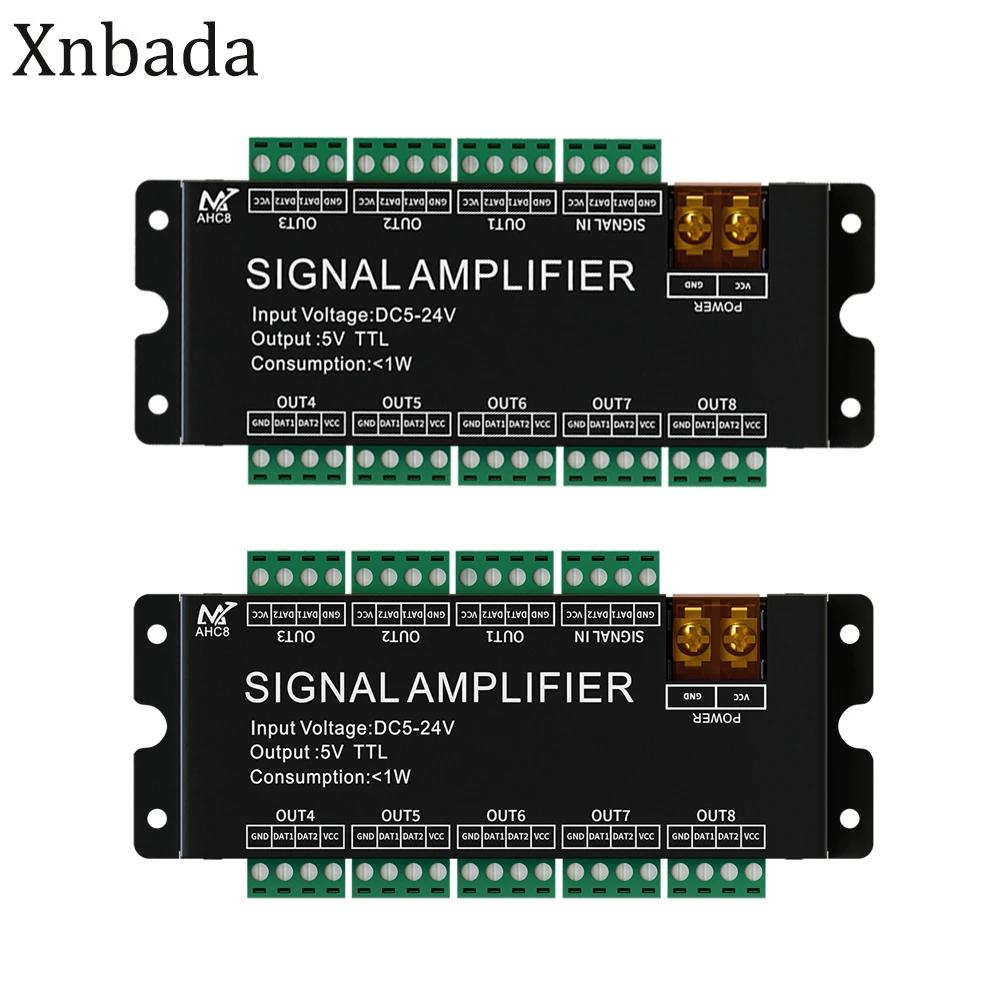 WS2812B 8CH ȣ LED Ʈ  SPI TTL ȣ  WS2811 WS2812 WS2815 WS2813 ȼ LED  DC5V/12V/24V